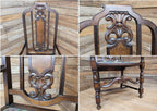 Michigan Chair Co Antique Arts And Crafts Panel Back Throne Chair Dragonfly Seat