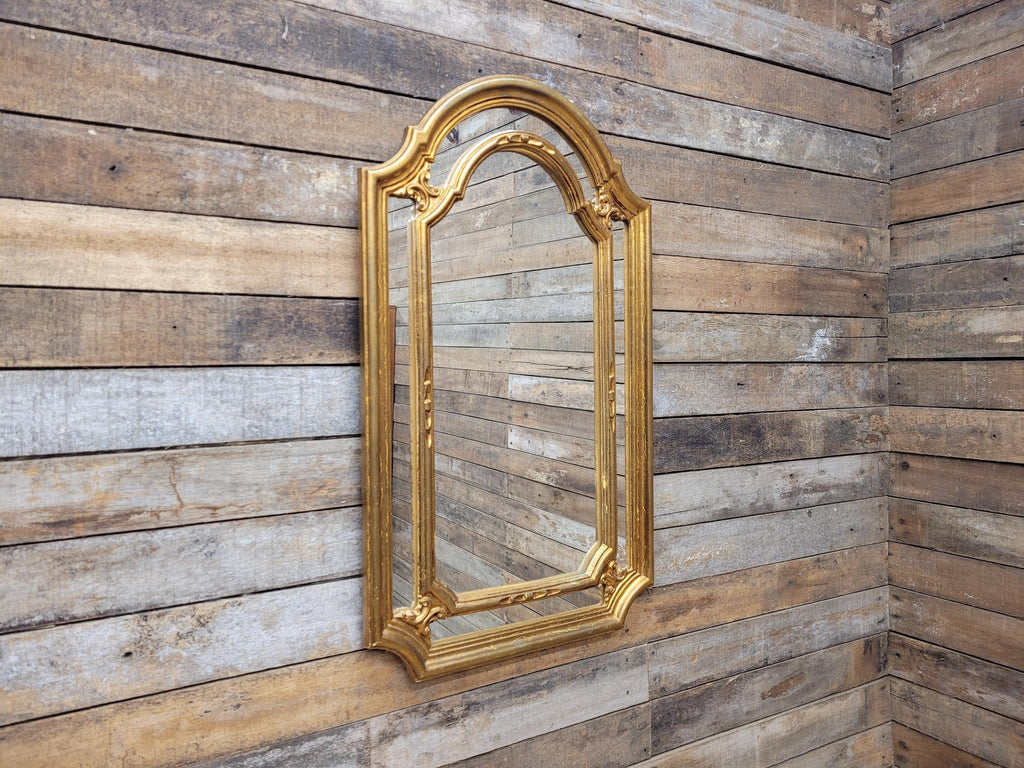 Vintage Gilt Arch Wall Mirror Ornate Gold Framed Decorative Mirror
