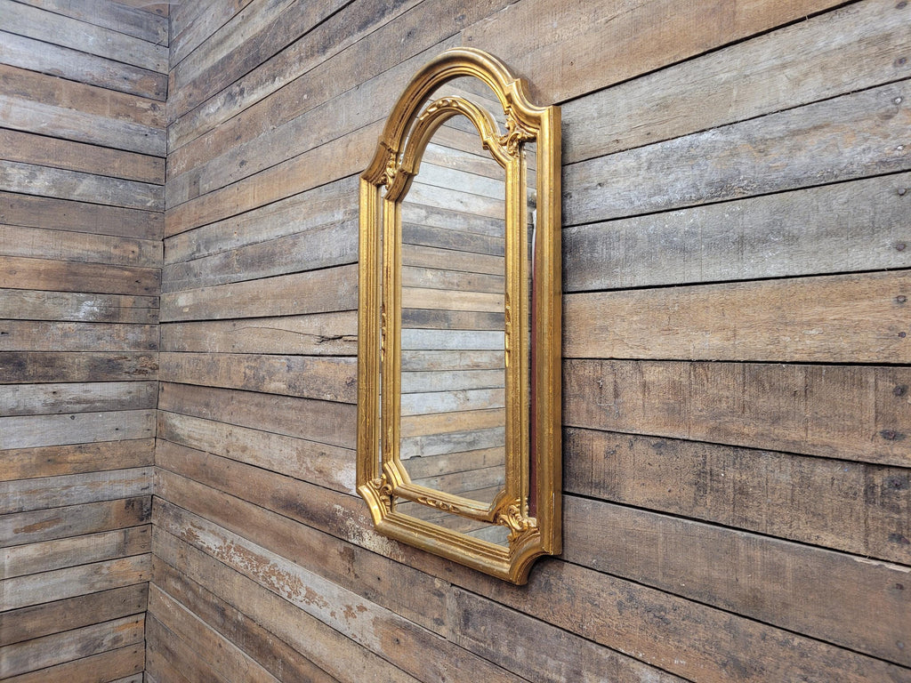 Vintage Gilt Arch Wall Mirror Ornate Gold Framed Decorative Mirror