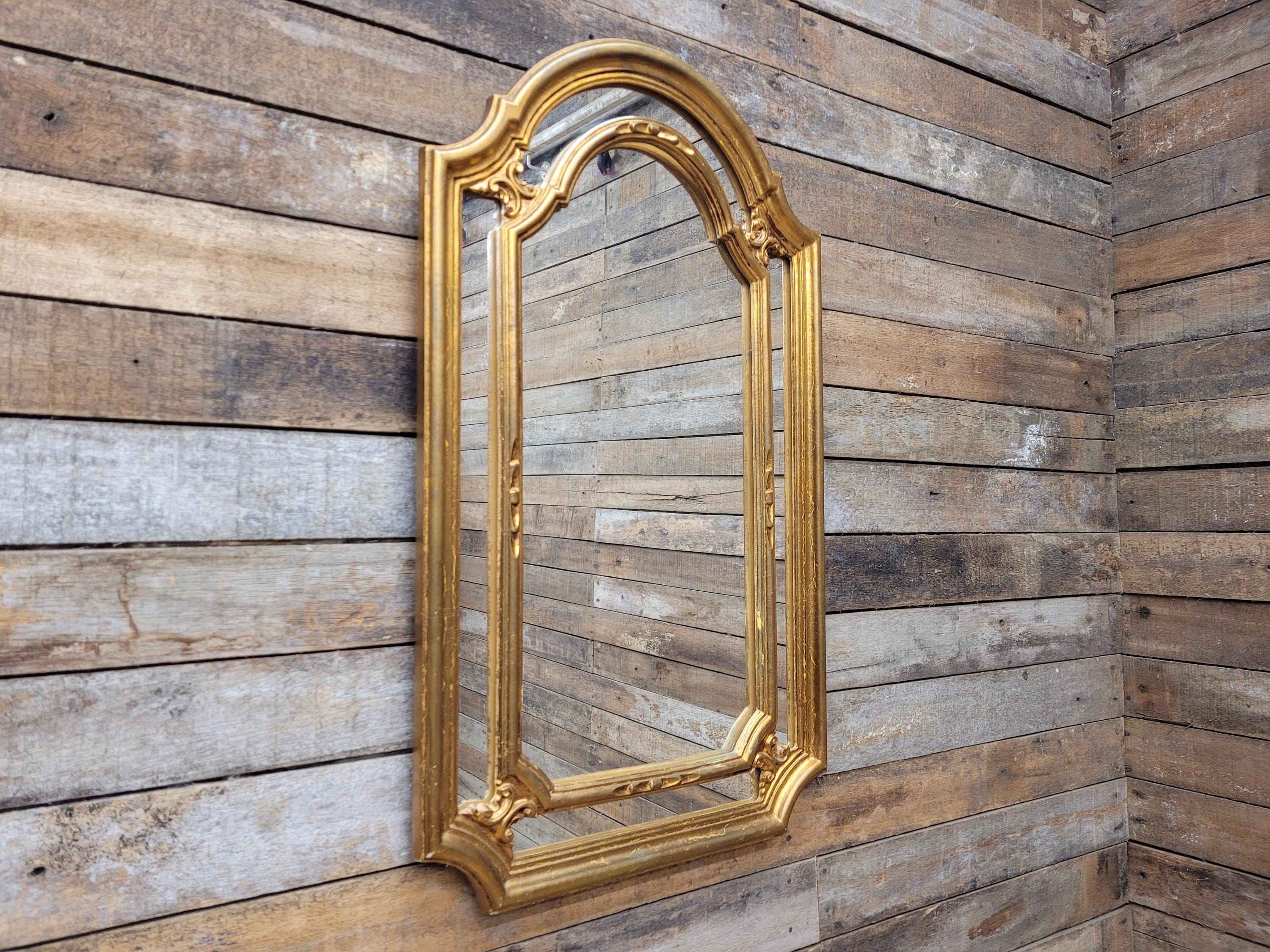 Vintage Gilt Arch Wall Mirror Ornate Gold Framed Decorative Mirror