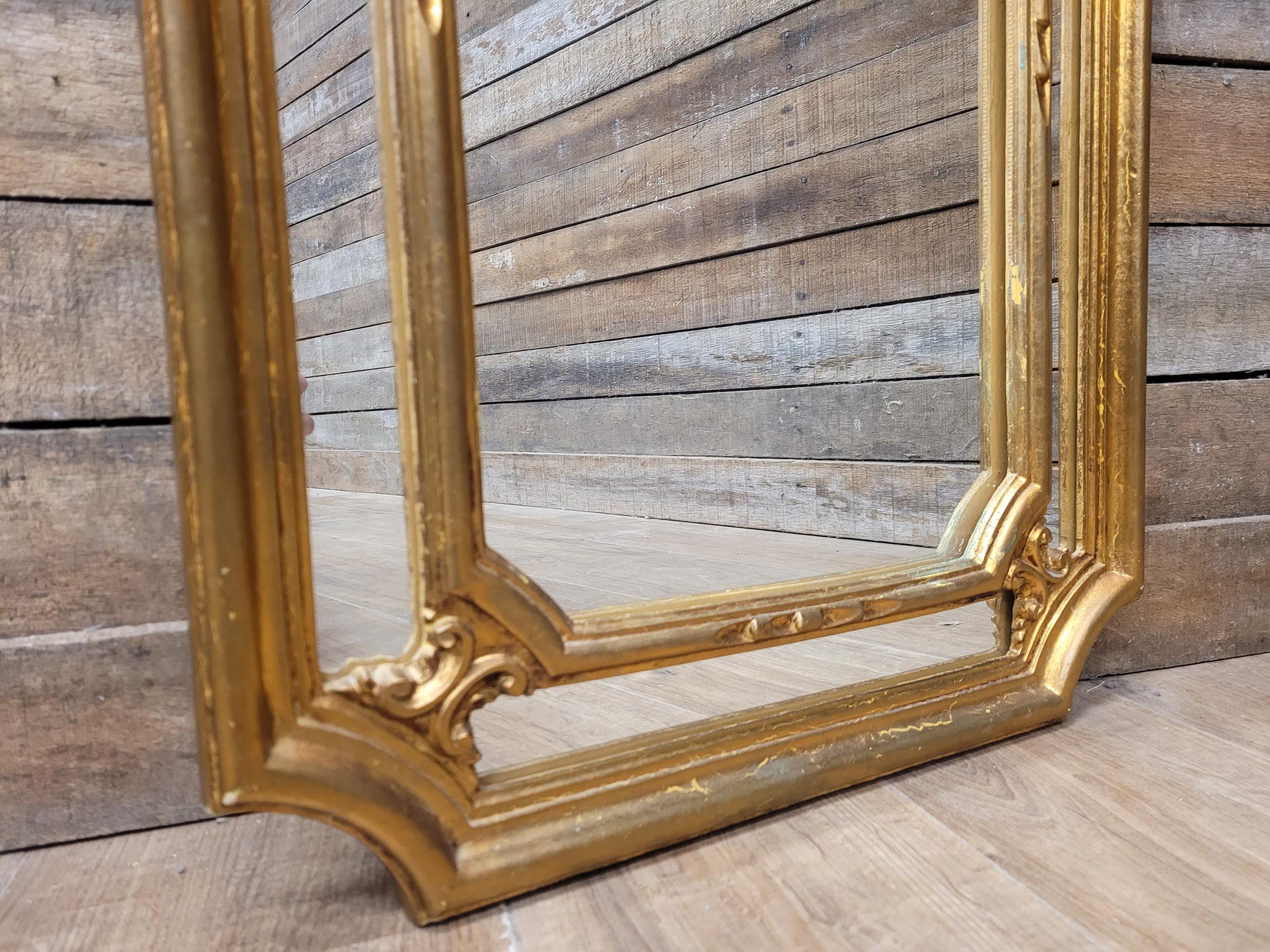 Vintage Gilt Arch Wall Mirror Ornate Gold Framed Decorative Mirror