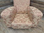 Vintage Art Deco Armchair Club Chair On Casters