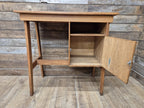 Vintage Distressed Office Study Industrial Library Desk Two Drawers With Key