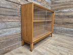 Herbert Gibbs Mid-Century Teak Display Cabinet with Sliding Glass Doors Retro