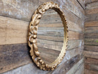 Vintage Circular Gold Wall Mirror Ornate Moulded Plaster Gilt Style