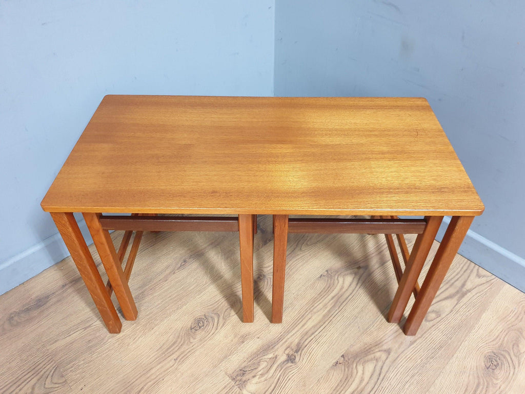 Mid Century Teak Nest of Coffee Table Retro Chic