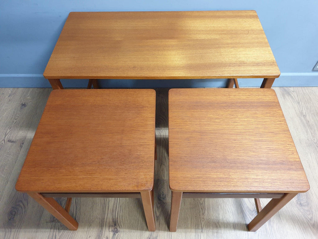 Mid Century Teak Nest of Coffee Table Retro Chic