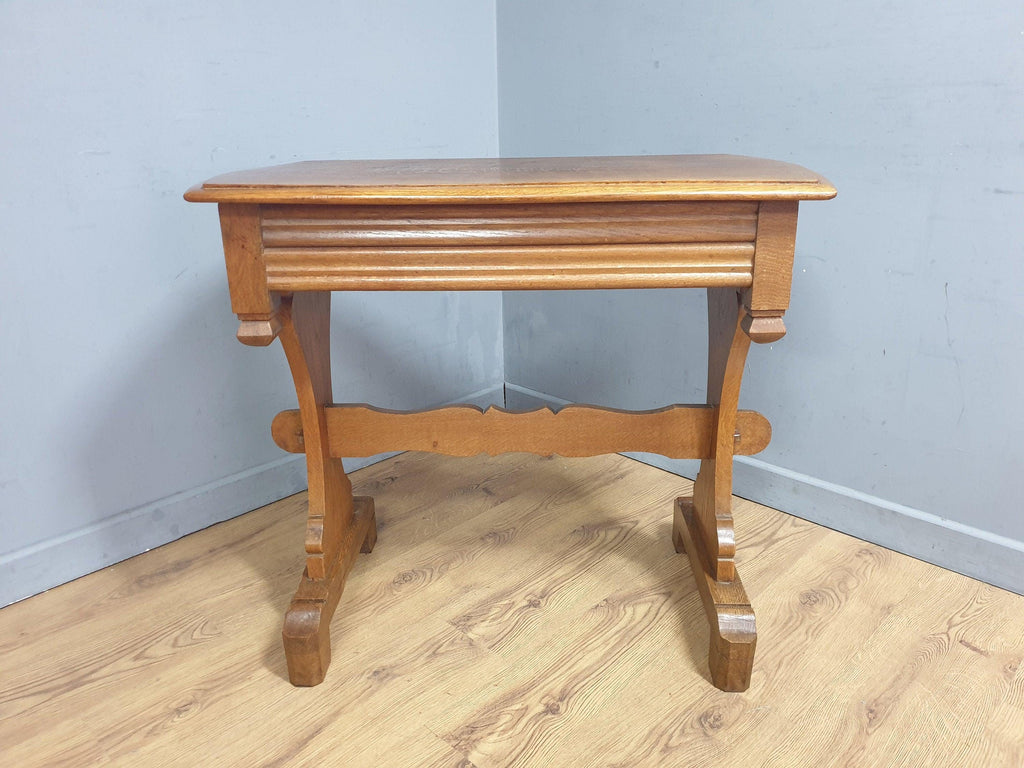 Vintage Arts & Crafts Style Oak Console Table Beautifully Crafted Desk