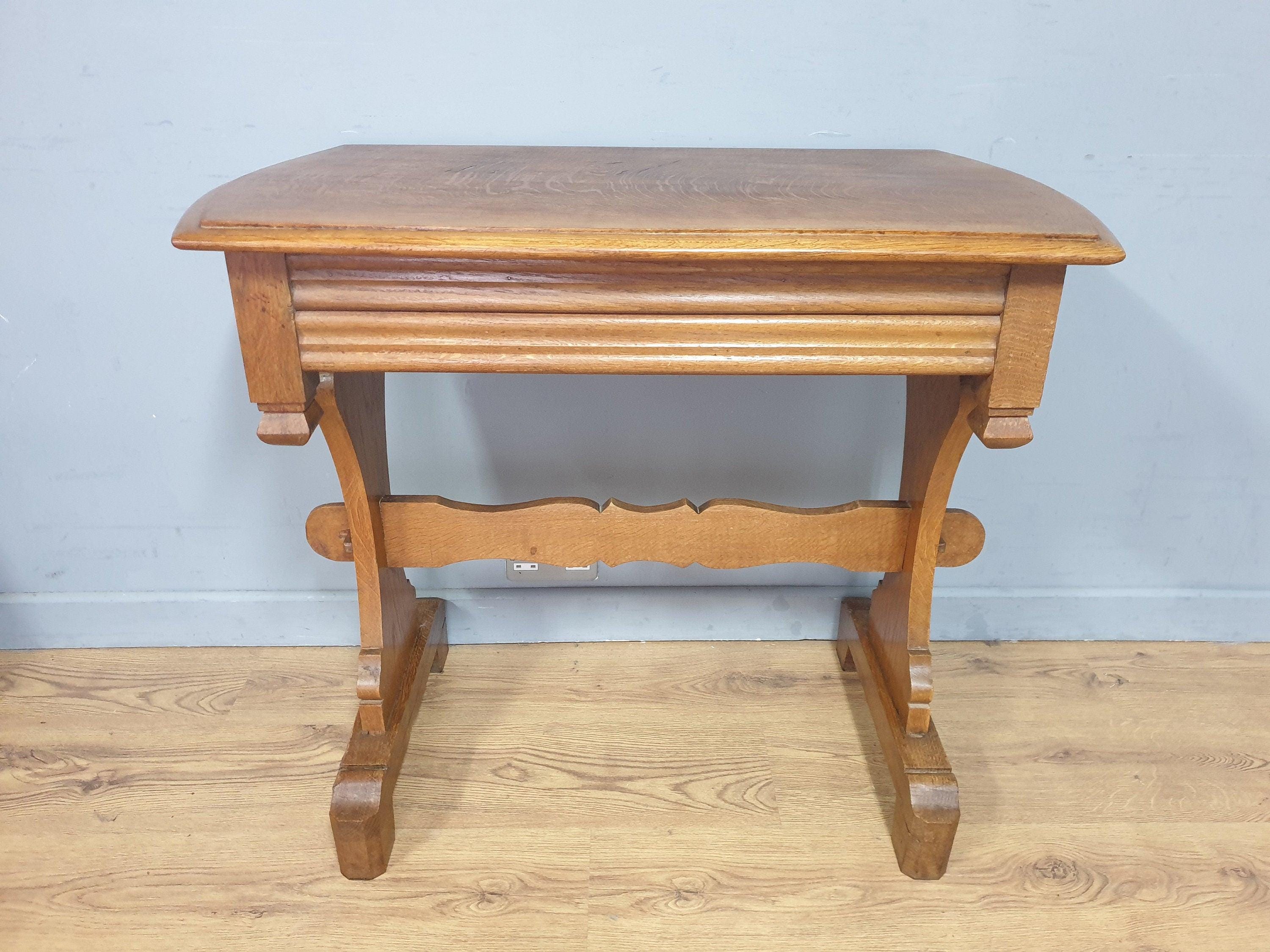 Vintage Arts & Crafts Style Oak Console Table Beautifully Crafted Desk