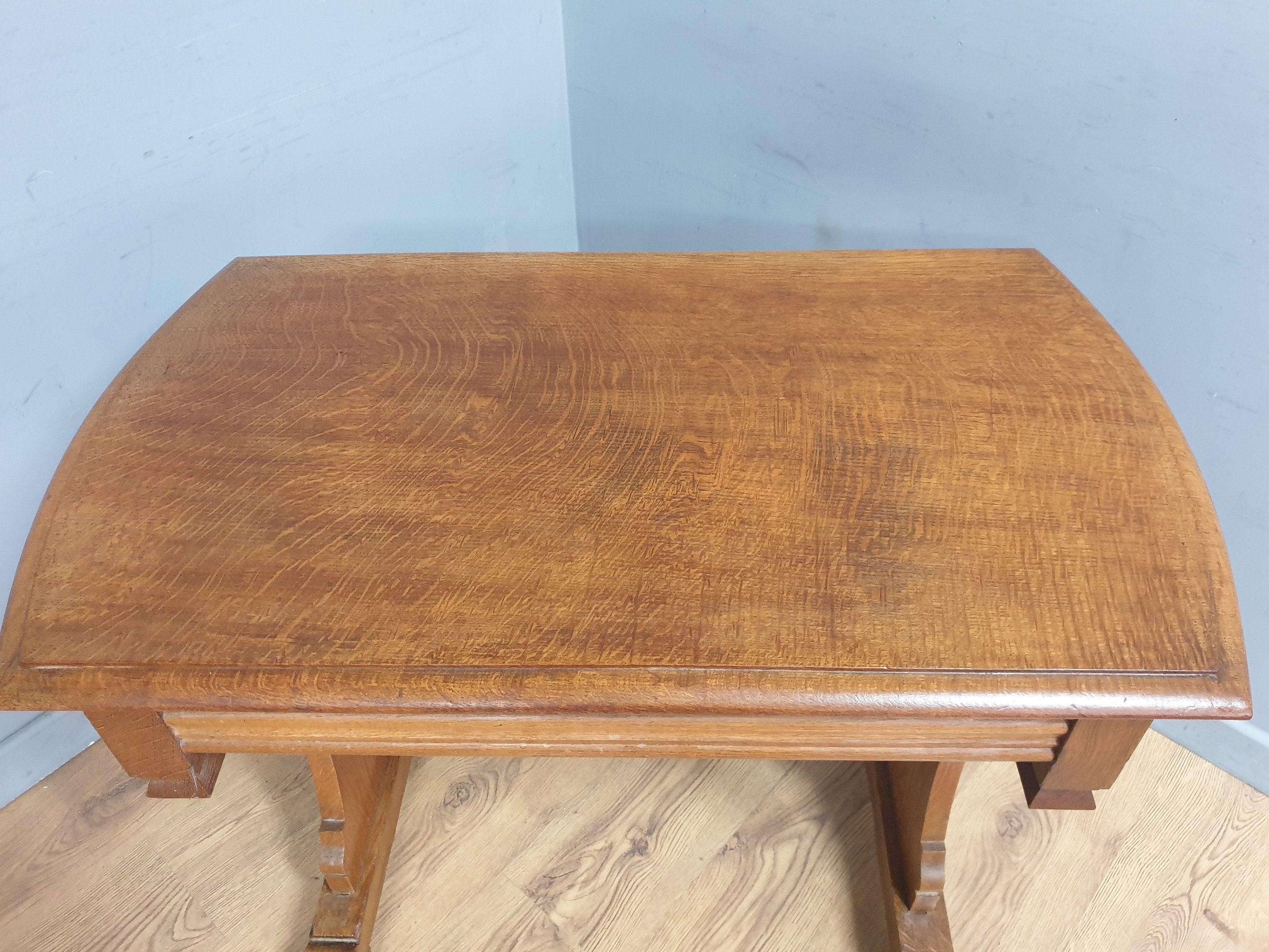 Vintage Arts & Crafts Style Oak Console Table Beautifully Crafted Desk