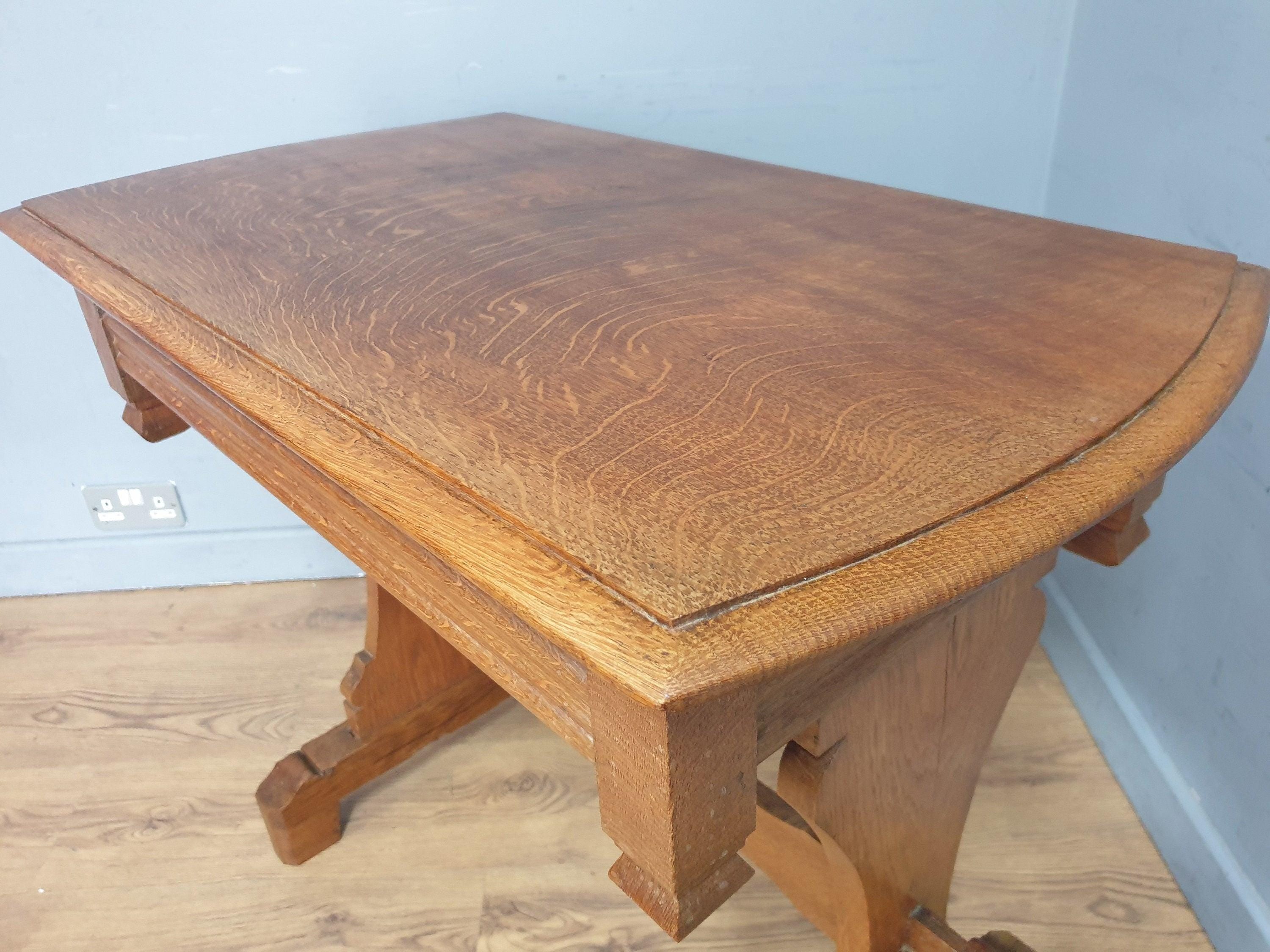 Vintage Arts & Crafts Style Oak Console Table Beautifully Crafted Desk