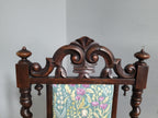Antique Victoria Mahogany Ornately Carved Barley Twist Hall Chair Bedroom