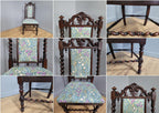 Antique Victoria Mahogany Ornately Carved Barley Twist Hall Chair Bedroom