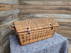 Vintage Wicker Picnic Basket Log Basket Toy Chest
