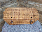 Vintage Wicker Picnic Basket Log Basket Toy Chest