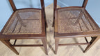 Pair of Antique Mahogany Bedroom Hall Chairs Bergere Seats c19th