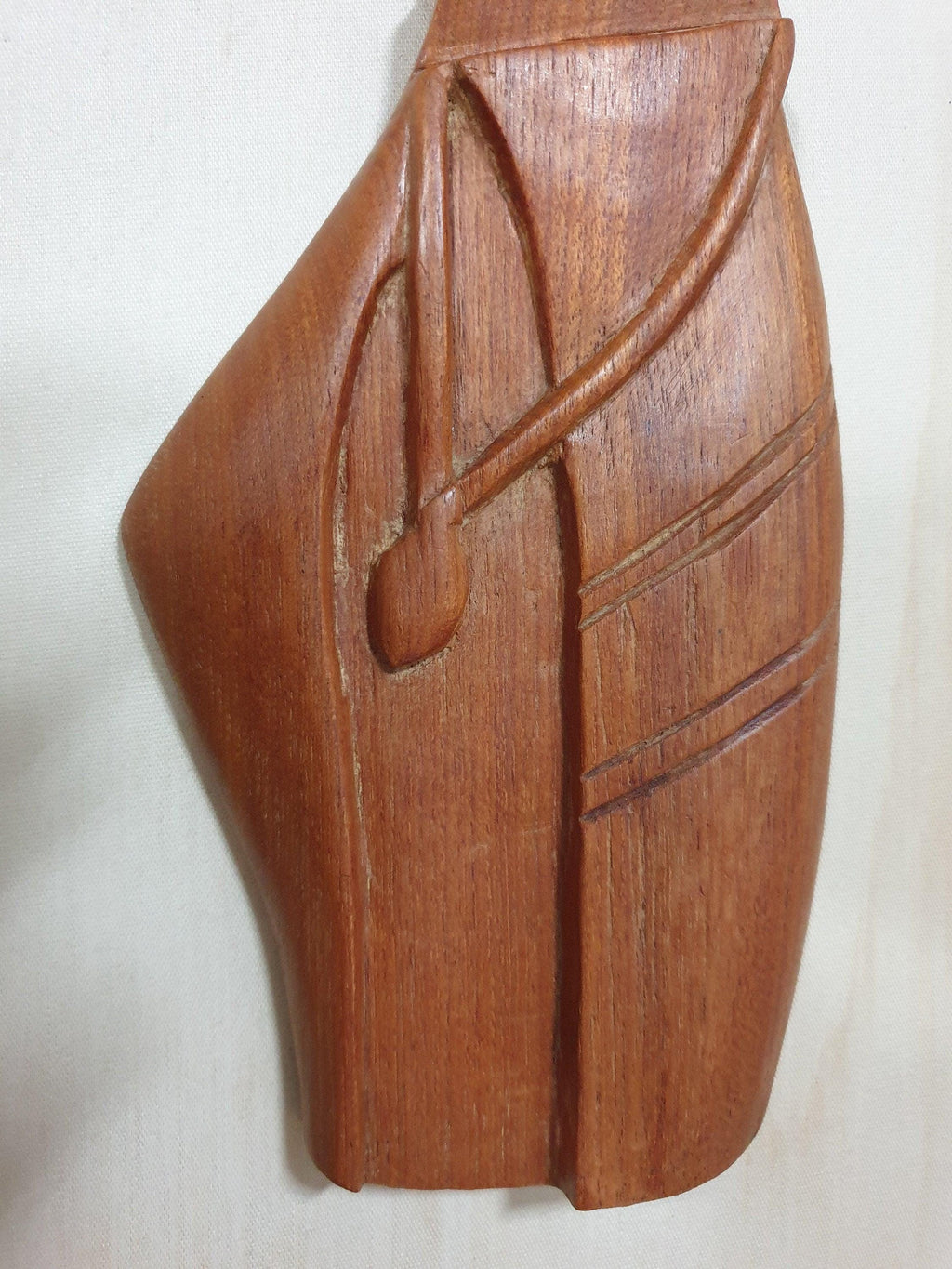 Mid Century Pair of Teak Wall Hangings Teak Framed Lady Figures Retro Chic