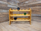 Vintage Rustic Pine Modular Wine Rack Storage Bottle Rack