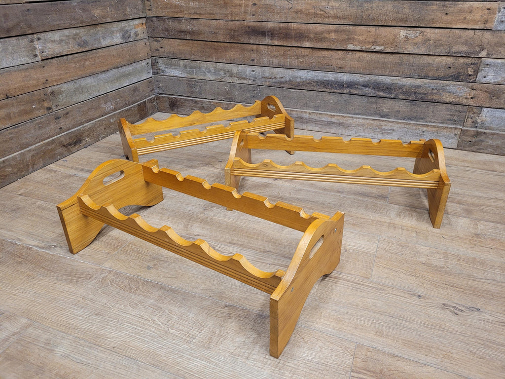 Vintage Rustic Pine Modular Wine Rack Storage Bottle Rack