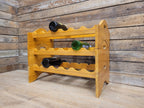 Vintage Rustic Pine Modular Wine Rack Storage Bottle Rack