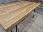 Industrial Mid Century Style Hairpin Leg Coffee Table Rustic Solid Oak Unique