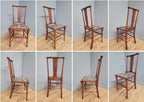 Antique Arts And Crafts Wood Framed Hall Bedroom Chair