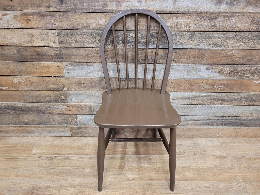 Vintage Pair Of Painted Stick Back Bow Back Windsor Kitchen Chairs