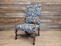 Antique Carved French Style Armchair Morris Bird Grande Throne Chair