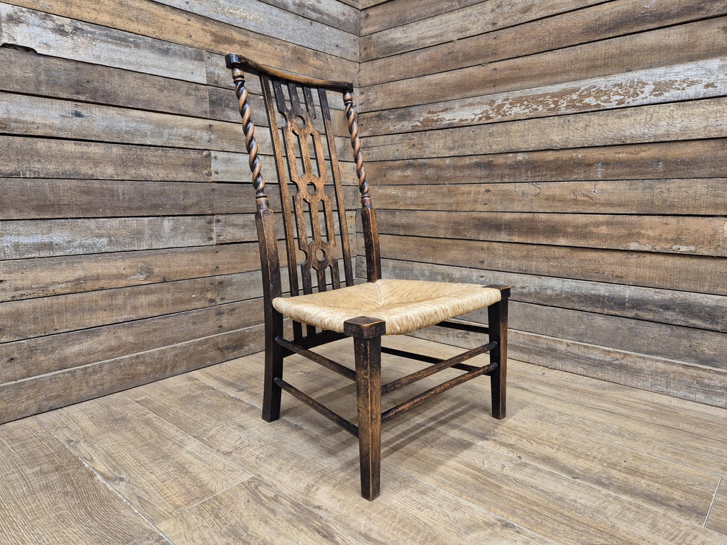Antique Petite Oak Arts & Craft Barley Twist Great Patina