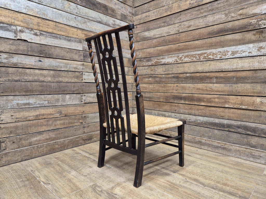 Antique Petite Oak Arts & Craft Barley Twist Great Patina