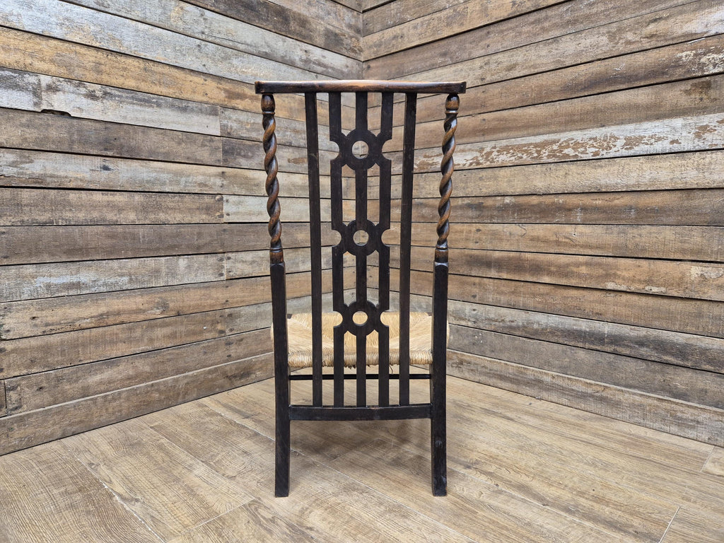 Antique Petite Oak Arts & Craft Barley Twist Great Patina