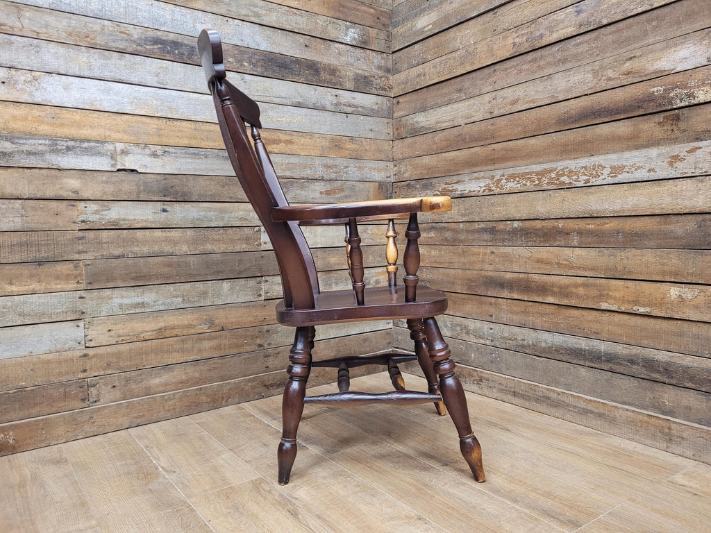 Vintage Country House Lath Back Grandfather Windsor Carver Chair
