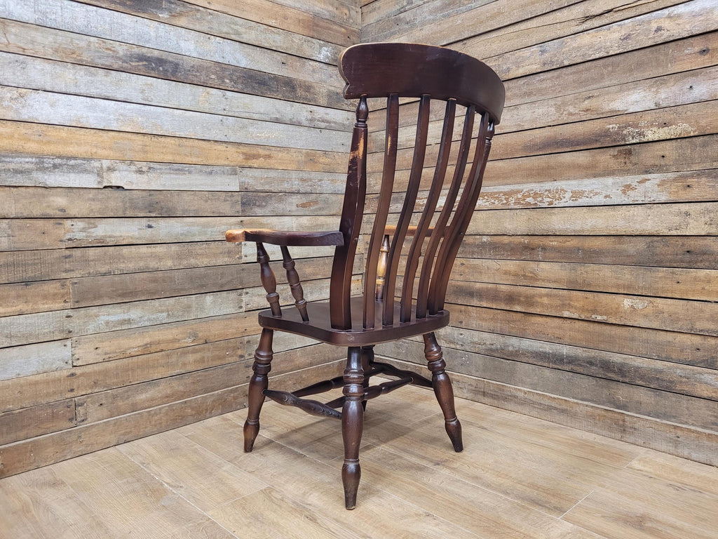 Vintage Country House Lath Back Grandfather Windsor Carver Chair