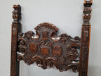 Antique 19thC Italian Carved Hall Chair Throne Renaissance Style