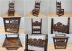 Antique 19thC Italian Carved Hall Chair Throne Renaissance Style