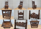 Antique 19thC Italian Carved Hall Chair Throne Renaissance Style