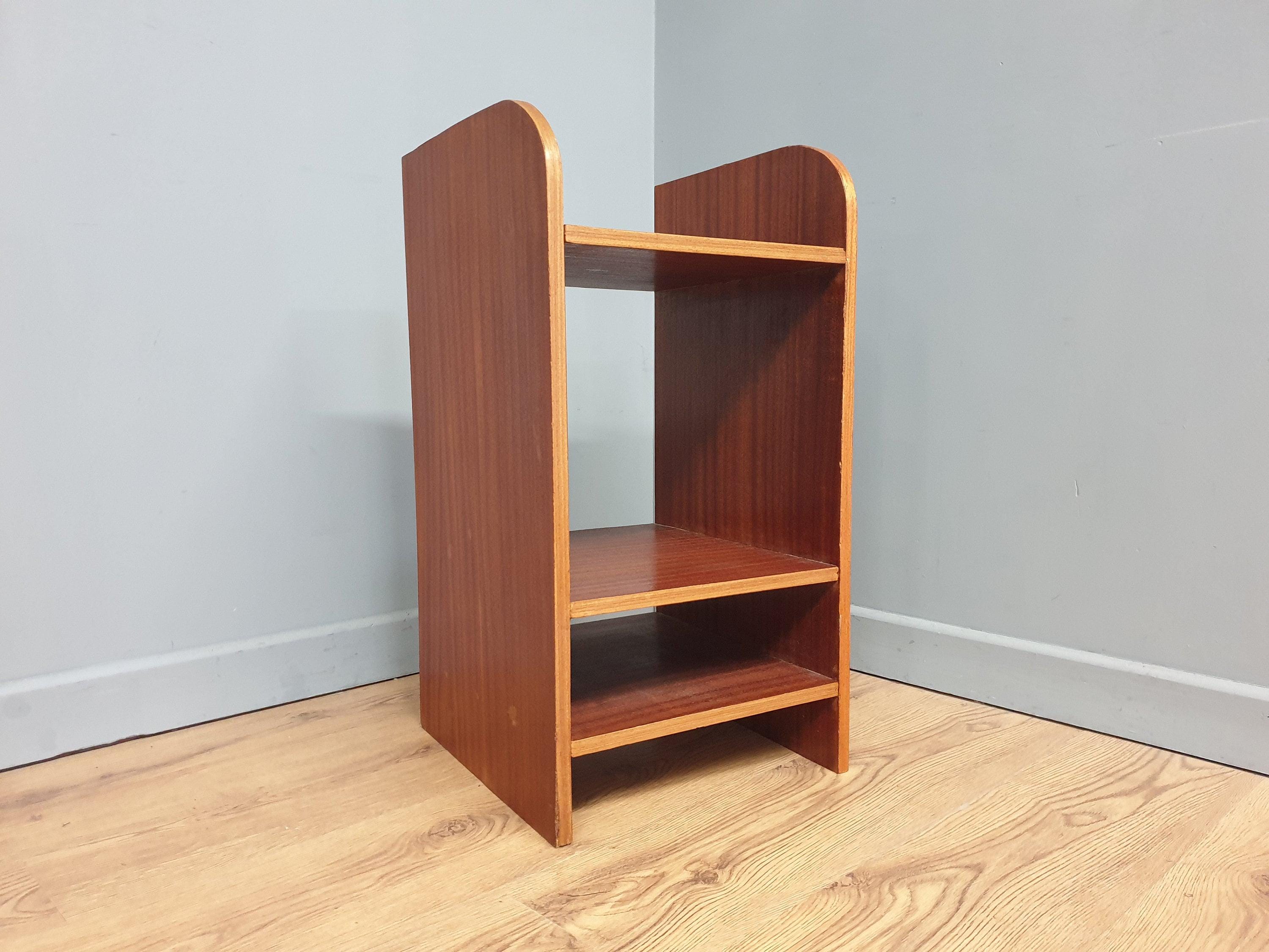 Mid Century Danish Influenced Teak Bedside Shelves Night Stand Scandi Chic