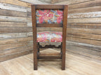 Antique William Morris Acanthus Fully Upholstered Oak Framed Chair Turned Legs