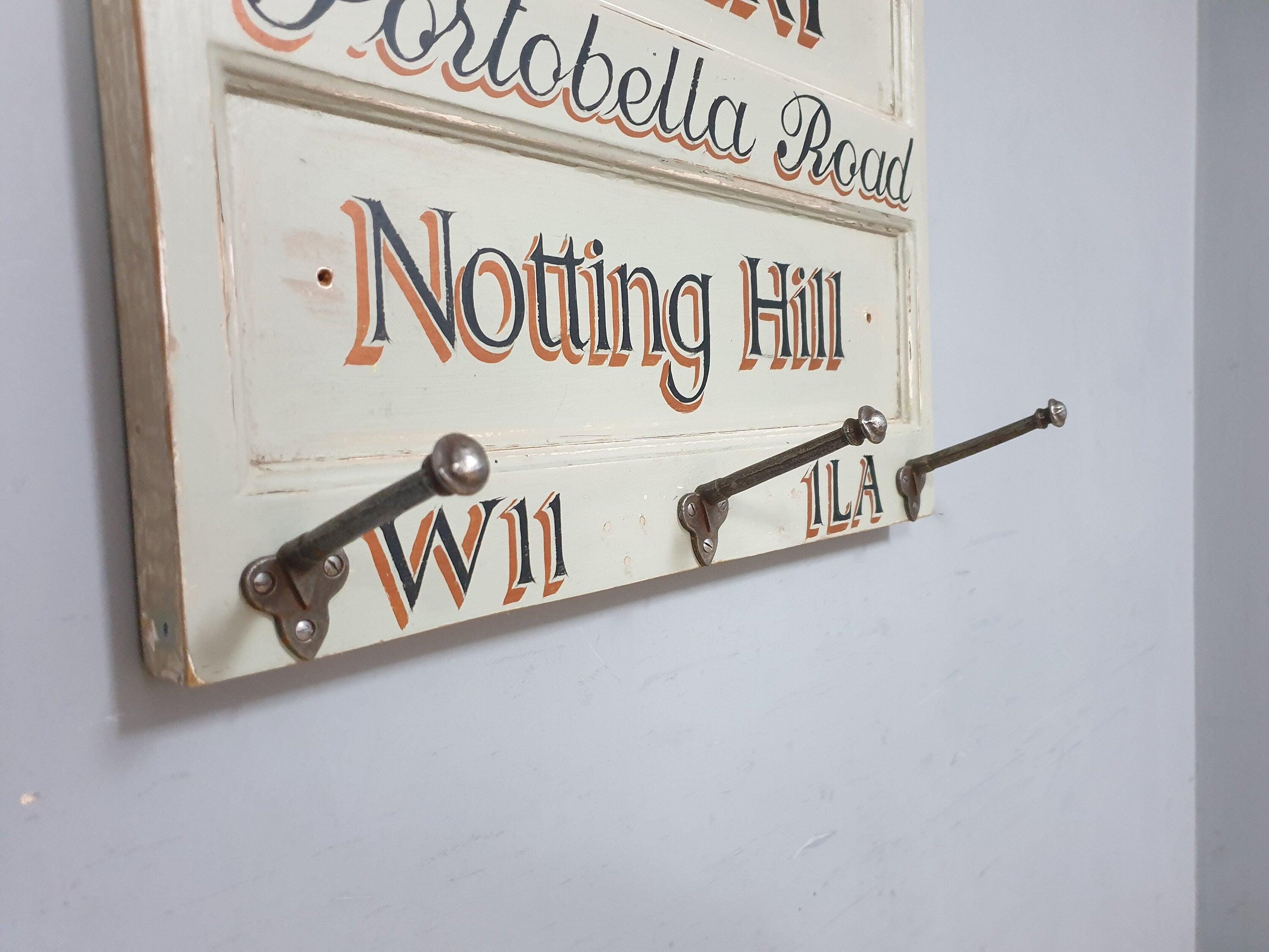 Vintage Distressed Rustic Hand Painted Blakes Bakery Sign Coat Rack