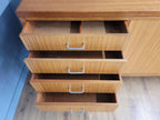 Mid Century Stag Sideboard TV Media Credenza Raised Leg Retro Chic
