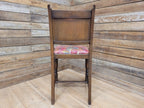 Vintage Motif Carved Backed Hall Bedroom William Morris Red Acanthus Seat Pad