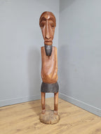 Very Large 50" Hand Carved Teak Tribal Art African Statue Interior Design Piece