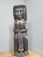 Large 47" Hand Carved Fijian Fertility Statue Interior Design Piece Tribal Art
