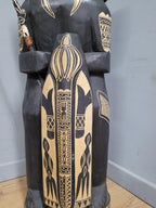 Large 47" Hand Carved Fijian Fertility Statue Interior Design Piece Tribal Art