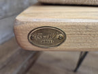 Vintage Distressed Pine Wooden Bench 6ft Long Metal Hairpin Legs ONE LEFT