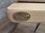 Vintage Distressed Pine Wooden Bench 6ft Long Metal Hairpin Legs ONE LEFT