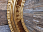 Vintage Classic Oval French Style Giltwood Oval Mantle Bevel Edged Mirror