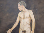 Large 180x208cm Contemporary Oil Painting Male Nude Figures Symbolic Modern Art