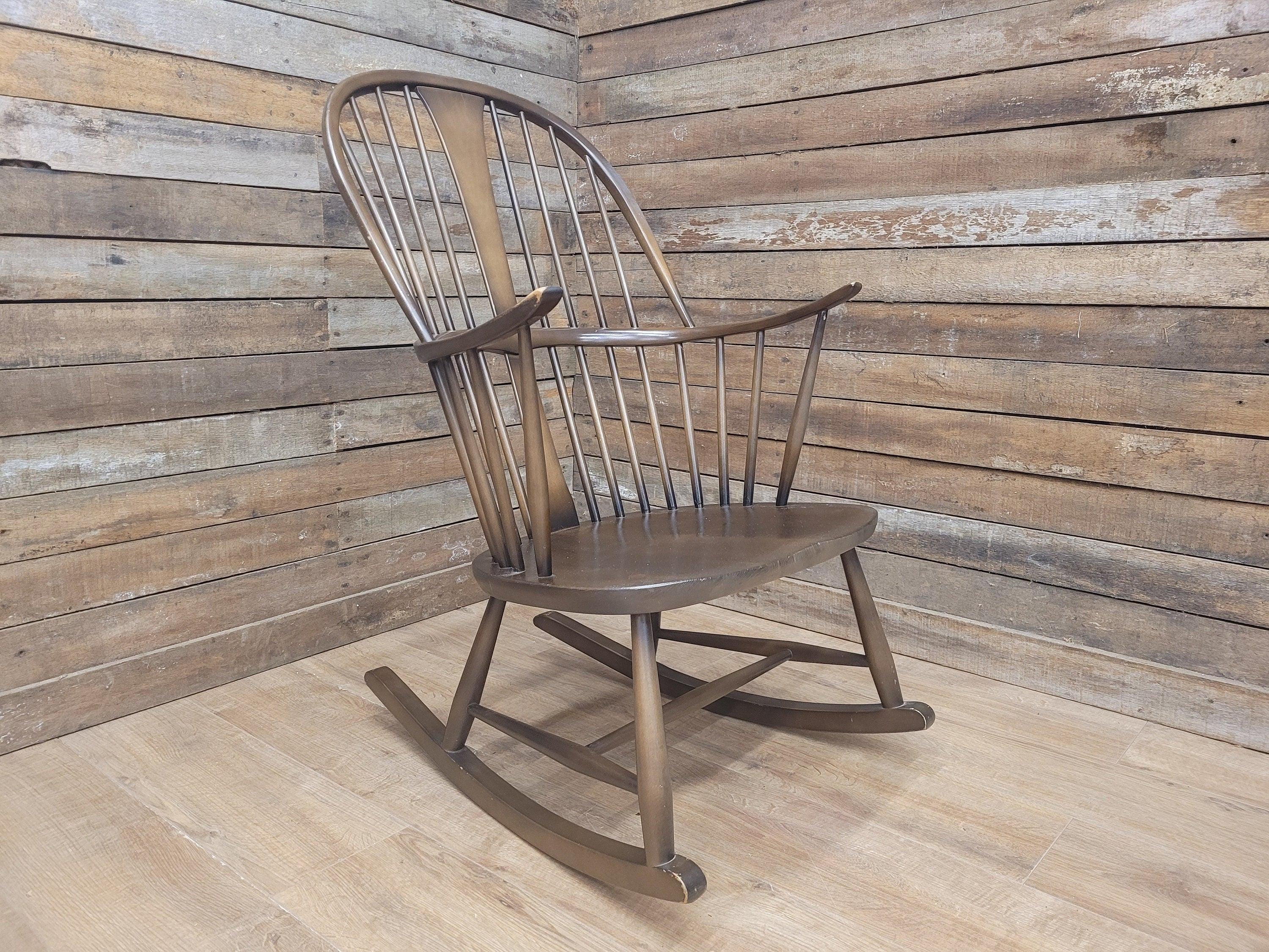 Vintage Ercol Golden Dawn Windsor Chairmakers Rocking Chair 7912 Elm/Beech