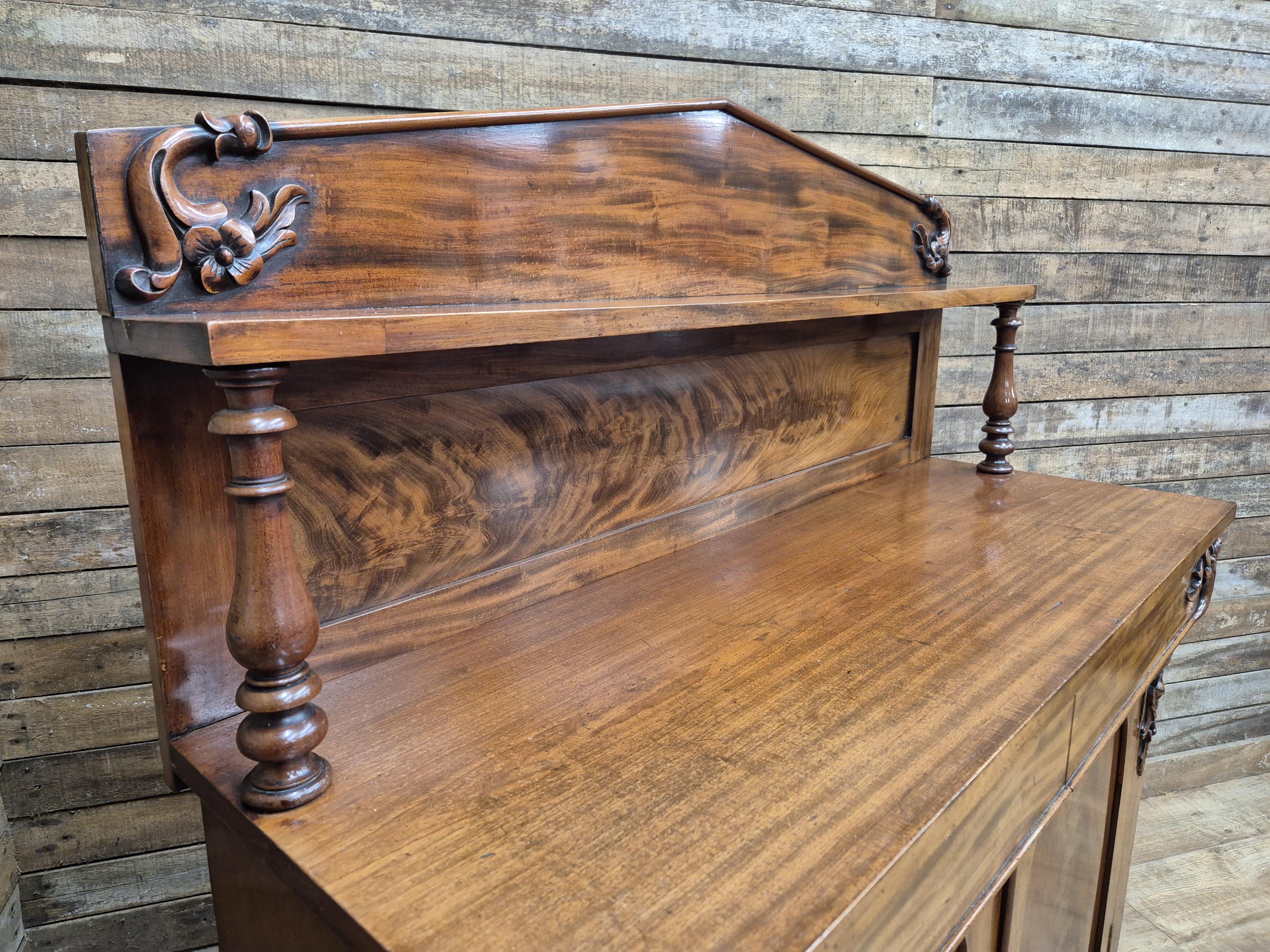 Antique 19th Century Mahogany Chiffonier Sideboard Circa 1870
